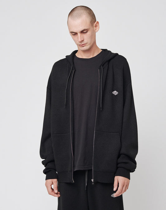 Knit Hooded Zip