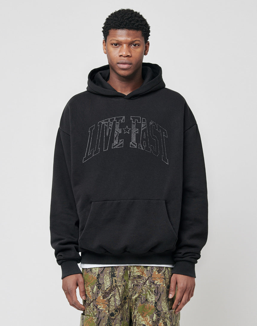 Live Fast Rhinestone Hooded