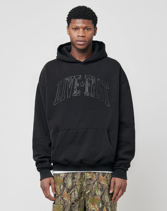 Live Fast Rhinestone Hooded