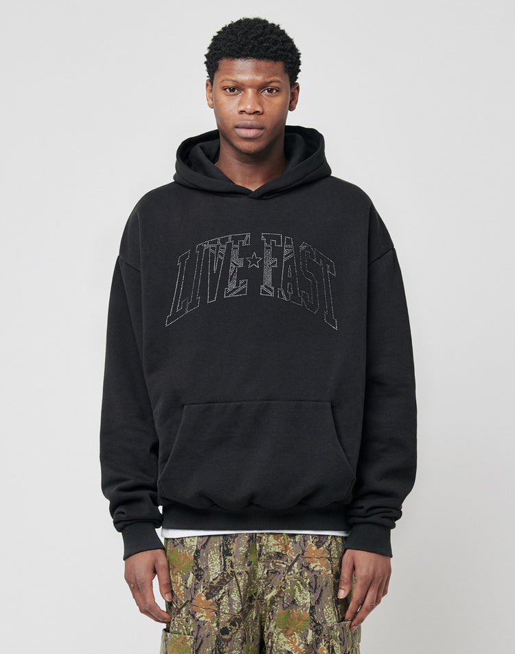 Live Fast Rhinestone Hooded