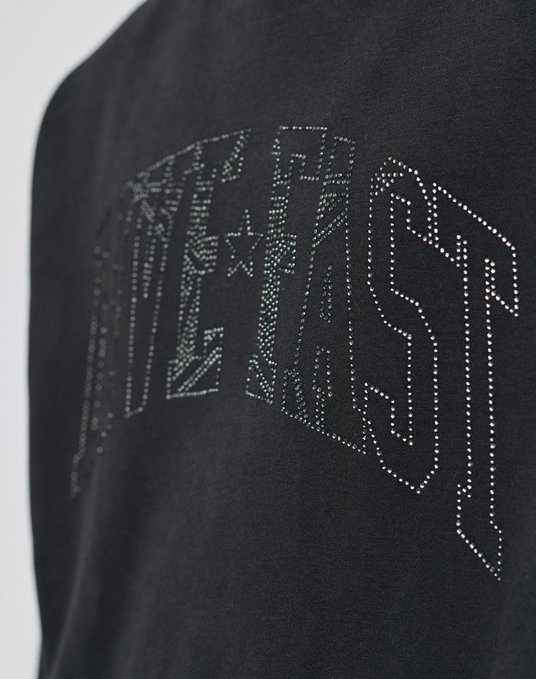 Live Fast Rhinestone Hooded