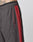 Close-up of a person wearing gray LFDY Trackpants by LIVE FAST DIE YOUNG, featuring a red side stripe and embroidered logo near the pocket; tattooed skin appears above the waistband.