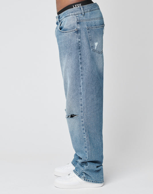 Oversize Ripped Denim