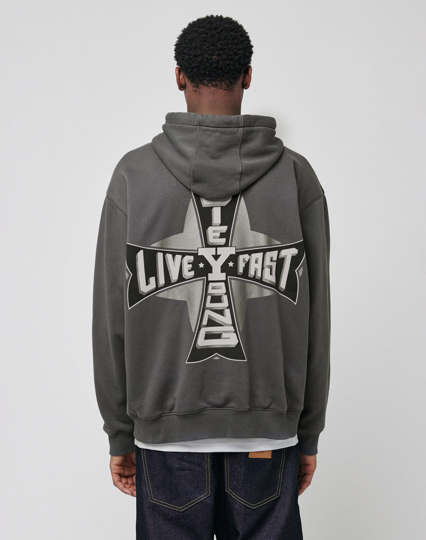 Y Cross Hooded Zip