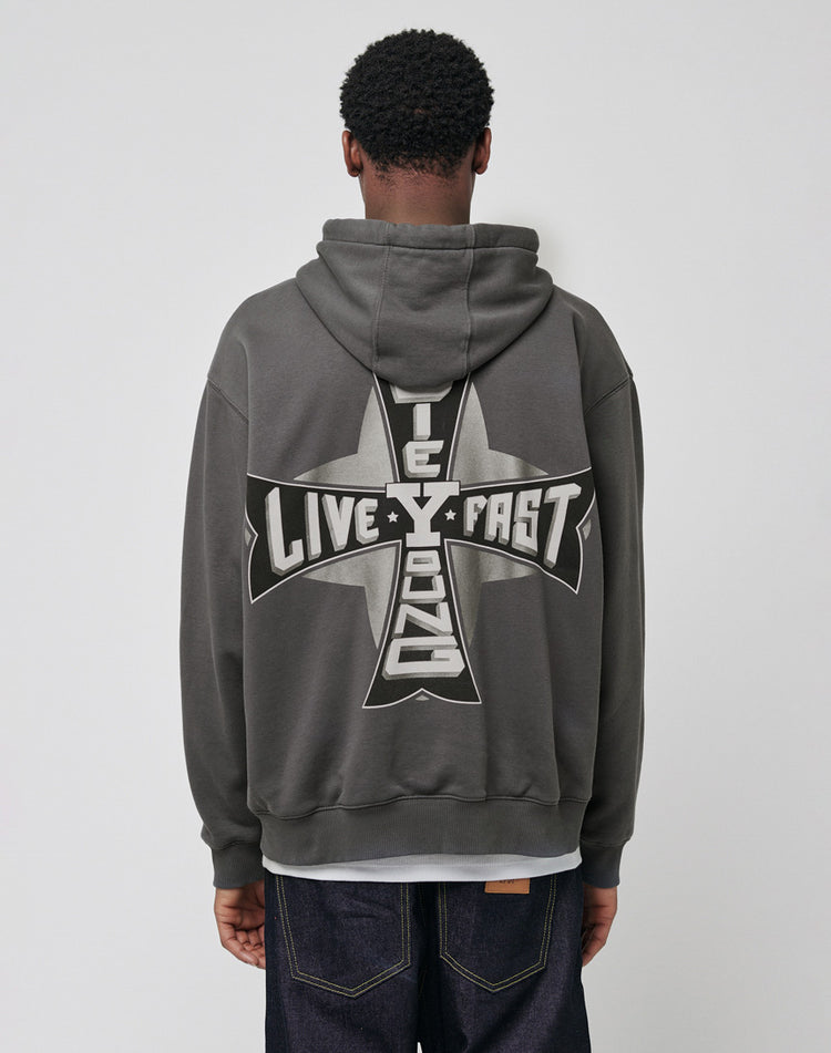 Y Cross Hooded Zip