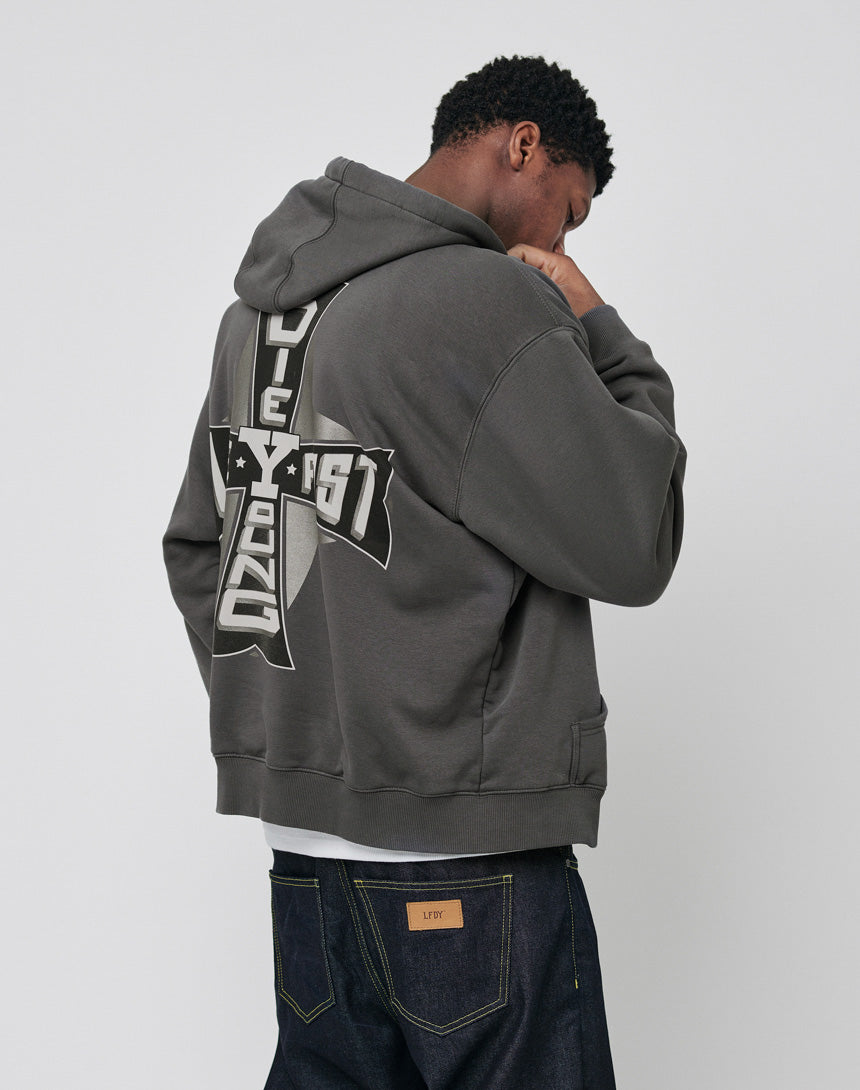 Y Cross Hooded Zip