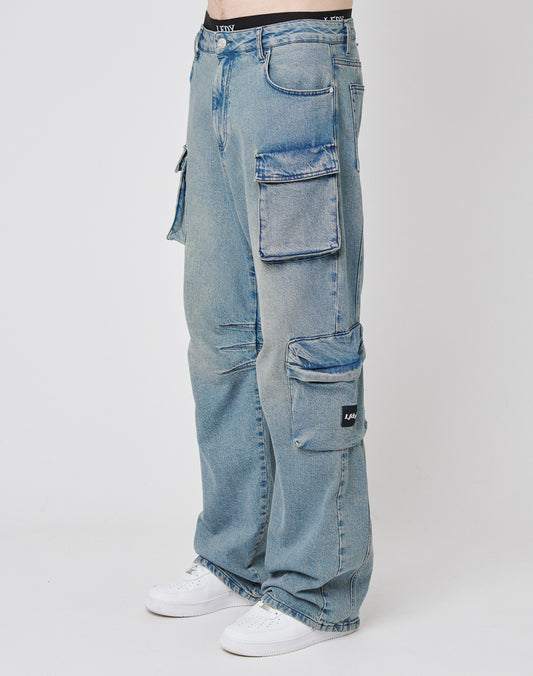 Wide Denim Cargo