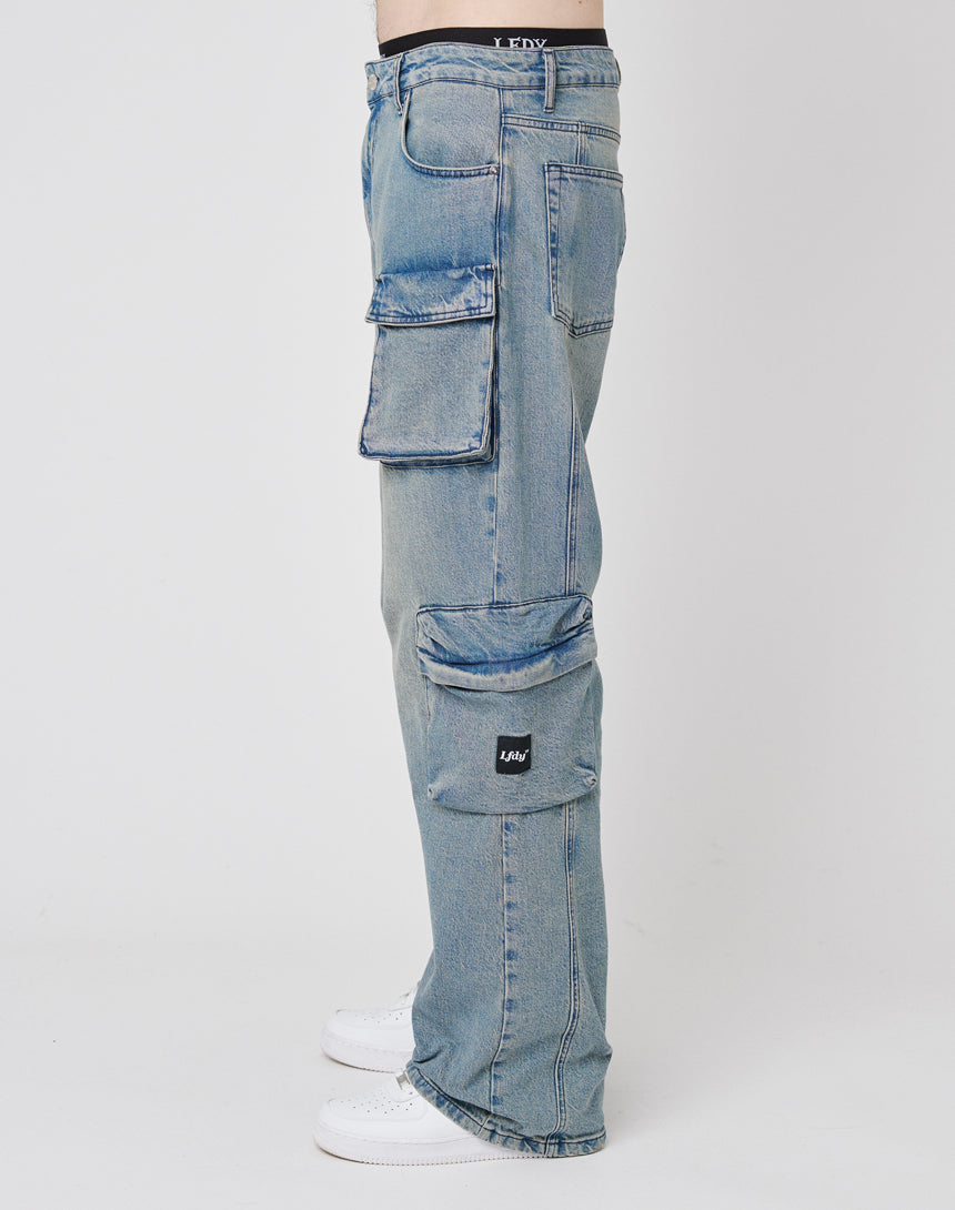 Wide Denim Cargo