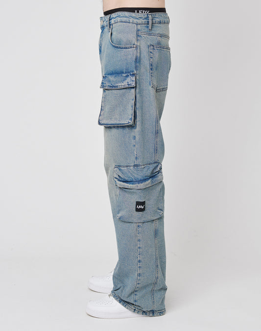 Wide Denim Cargo