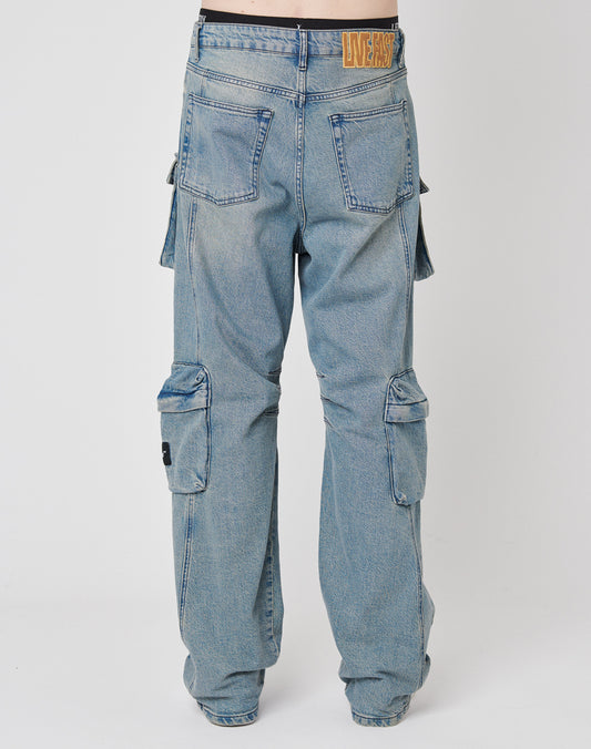 Wide Denim Cargo