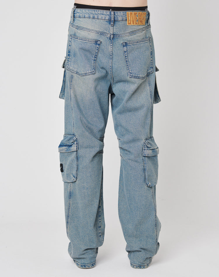 Wide Denim Cargo