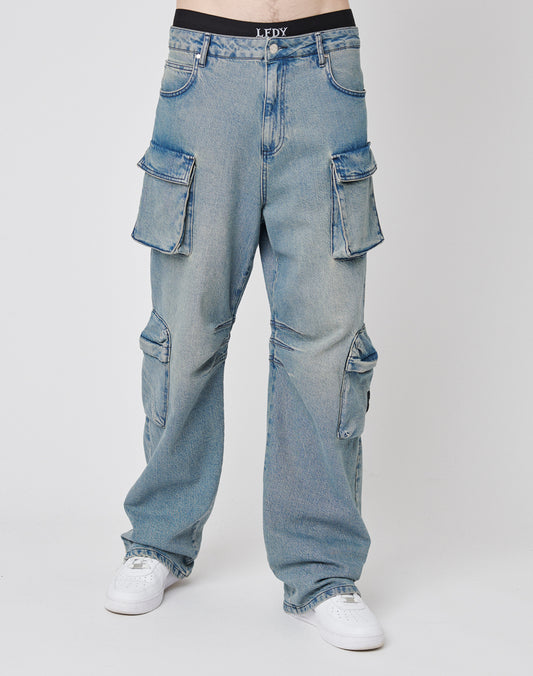 Wide Denim Cargo