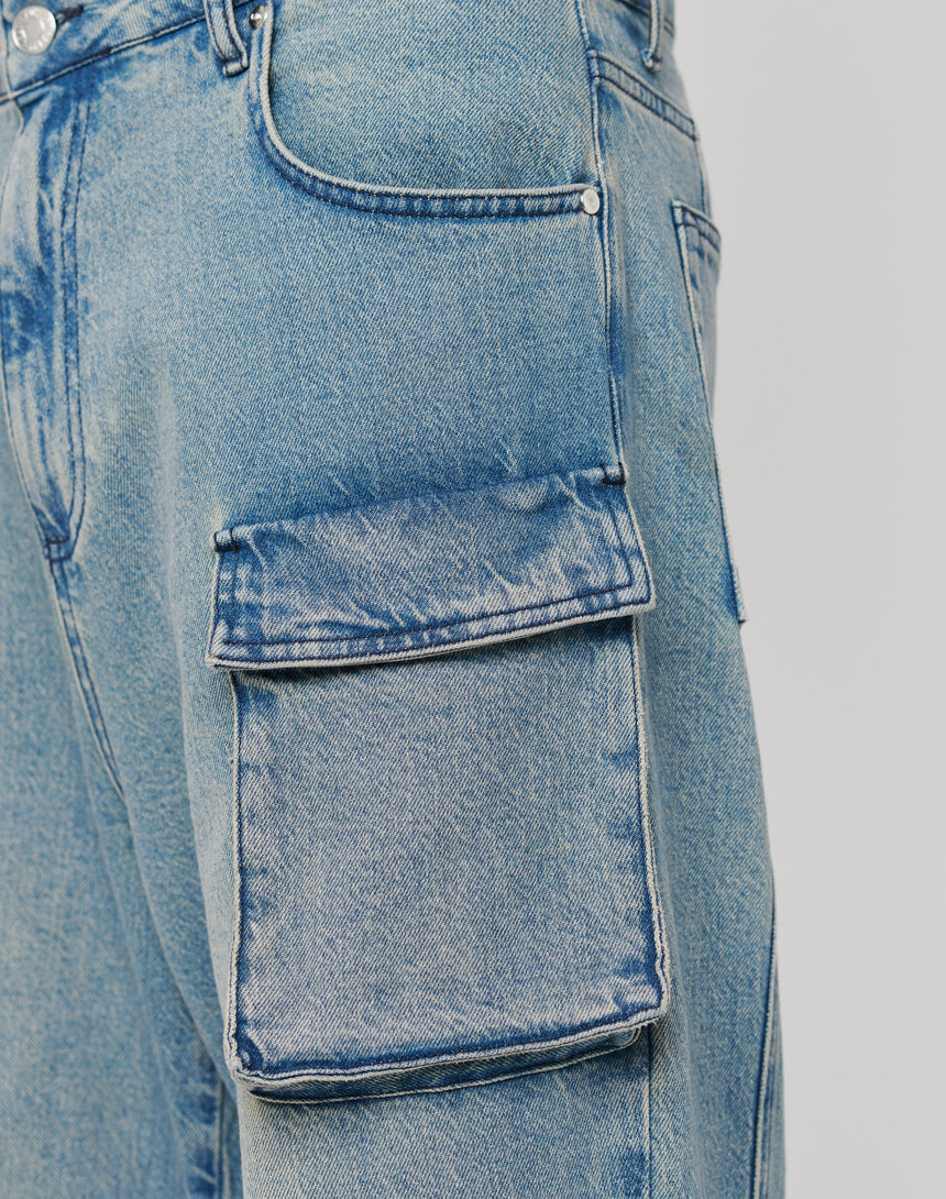 Wide Denim Cargo