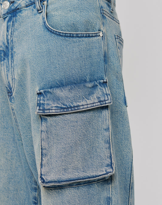 Wide Denim Cargo