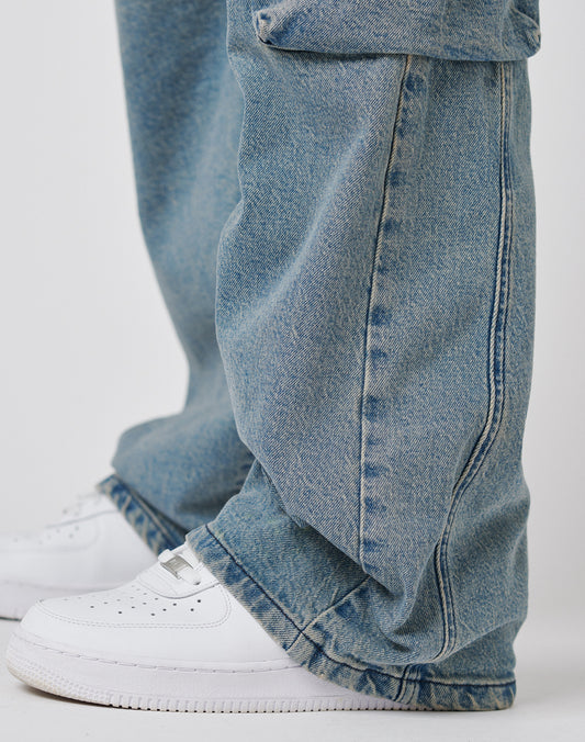 Wide Denim Cargo