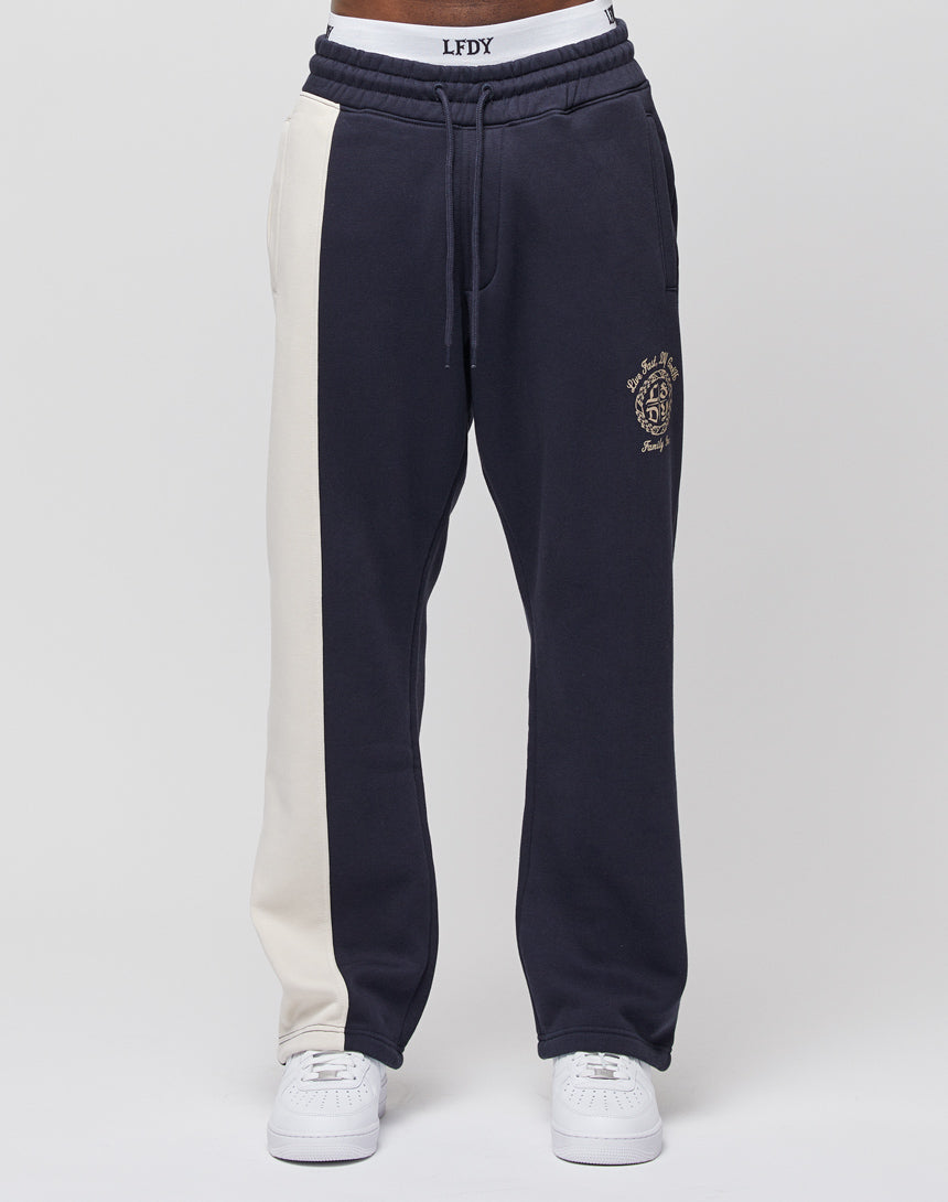 Split Jogger Blau/Creme: Authentic Streetwear – LIVE FAST DIE YOUNG